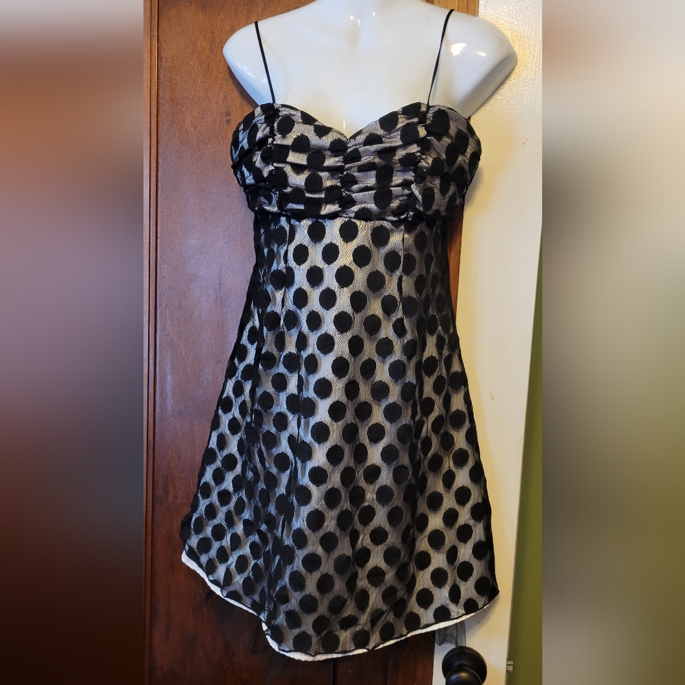 BCX Black polka dot dress #13